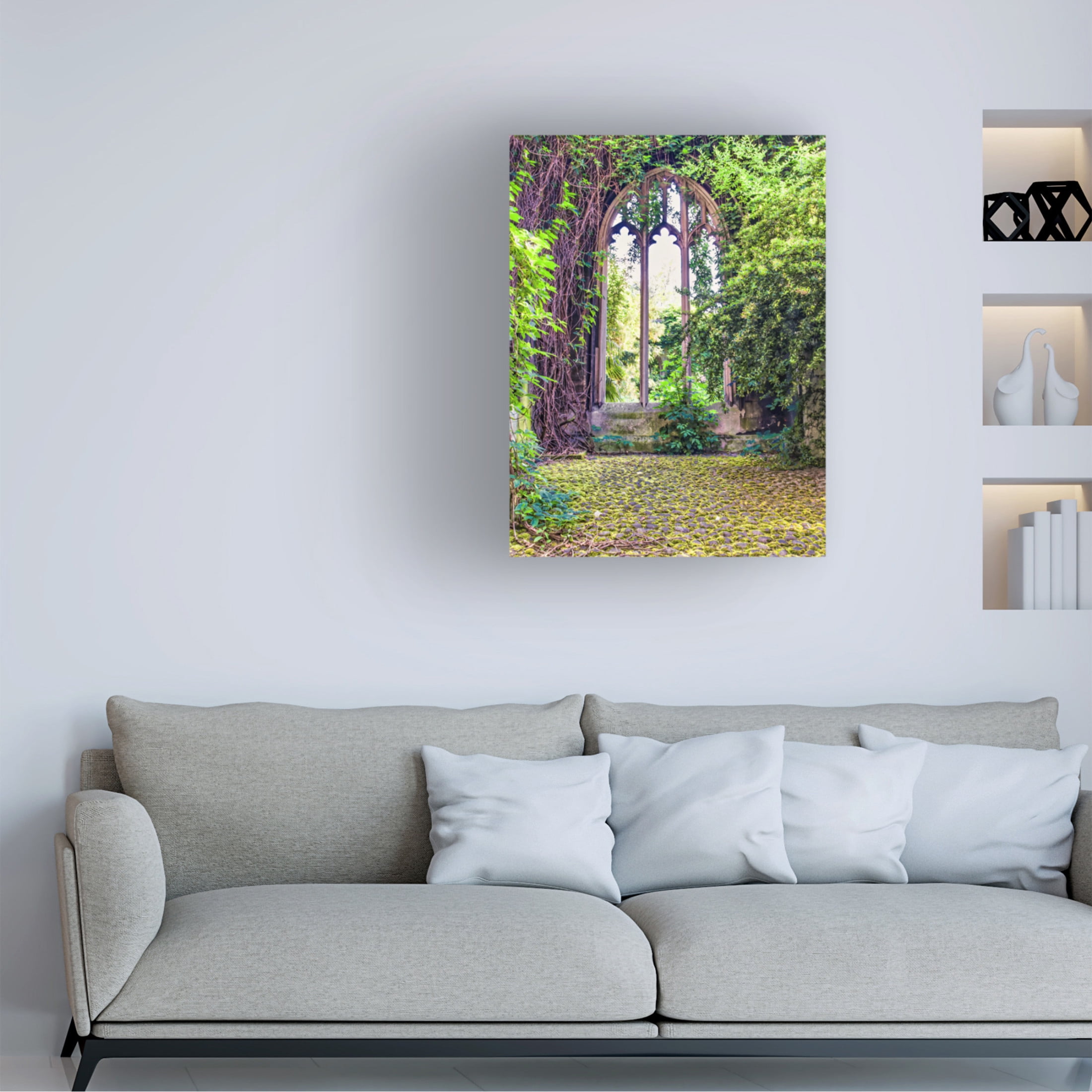 Canvas Wall Art - Mark A Paulda 'Natures Growth In St Dunstan In The East' Wall Art for Living Room, Bedroom, or Office Décor by Trademark Fine Art - 24 x 32 Inches