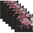thumbnail image 6 of GZHJMY Halloween Skull Cloth Napkins Washable Napkin for Dinner Table Decorative for Home Dinner Restaurant Parties 20 Inch 6 Pack Decorative Washcloths, 6 of 7