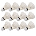 thumbnail image 1 of 12 Uds bolas de bádminton de plumas de pato volantes entrenamiento interior al aire libre práctica deportiva, 1 of 10