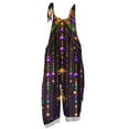 thumbnail image 4 of Dresfit Mardi Gras Jumpsuit for Woman Patchwork Wide Leg Romper 2026 Adjustable Strap Sleeveless Carnival Overalls Plus Size Plus Size Outfits Multicolor L, 4 of 4
