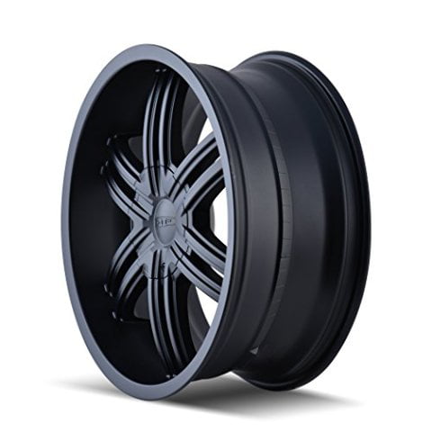 20x8.5/6x135mm DIP Hack D98 Matte Black Wheel with Machined Face/Ring 