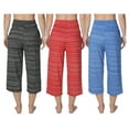 thumbnail image 2 of Women's 3 Pack Capri Jersey Knit Pajama Lounge Pant Available In Plus Size, 2 of 2