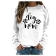 thumbnail image 2 of Puntoco Mujeres Casual Manga Larga Perro Pata Impresión O-Cuello tops Camisa Blusa Pullover Puntoco Puntoco-4481, 2 of 4