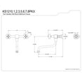 thumbnail image 4 of Kingston Brass KS1211PKX Duchess Wall Mount Bathroom Faucet, Polished Chrome, 4 of 4