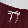 thumbnail image 7 of Mens Fleece Sweatpants Loose Fit Open Bottom Moisture Wicking Track Athletic Jogger Streetwear Trousers Wine, 7 of 7