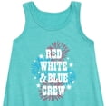 thumbnail image 2 of Instant Message - Americana - Red, White, & Blue Crew - Fireworks - Toddler & Youth Girls A-line Dress, 2 of 5