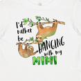 thumbnail image 4 of Inktastic Id Rather Be Hanging with My Mimi Cute Sloths Boys or Girls Baby T-Shirt, 4 of 5