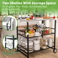thumbnail image 5 of VEIKOUS Foldable Outdoor Grill Cart, Outdoor Serving Cart w/ Double Shelves for Backyard, Patio, Garden, Wheeled, 5 of 10