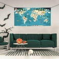 thumbnail image 2 of Pofeuu World Map With Animal Print Colorful Yard Festival Banner Sign Party Outdoor & Indoor Party Decoration Banne Festival Yard Sign-Medium, 2 of 8