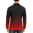 thumbnail image 4 of Tawop Men's & Big Men's Polo Shirts Printed Buttons Long Sleeve Gradient Tshirts ,4XL, 4 of 7