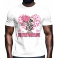 thumbnail image 2 of T-Shirts for Men, Abstract Skull Love Crew Neck Cotton T-Shirt Men's Short Sleeve Valentine's Day Skeleton Heart, 2 of 8