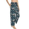 thumbnail image 2 of Naloa Vintage Floral Print Women’s Ultra-Soft Comfy Pajama Lounge Pants with Pockets & Drawstring, 2 of 8