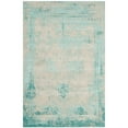 thumbnail image 6 of SAFAVIEH Classic Vintage Peter Overdyed Border Cotton Area Rug, Turquoise, 2'4" x 4'8", 6 of 7