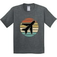thumbnail image 3 of Inktastic Airplane Pilot Vintage Sunset Youth T-Shirt, 3 of 5