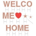thumbnail image 2 of Vispronet Welcome Home Yard Sign with Stakes – Each Letter is 18in Tall – Made from Durable Coroplast - Weather-Resistant Signs and Steel Stakes (Faux Glitter Rose Gold), 2 of 6
