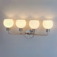 thumbnail image 2 of Coraline 4 - Light Satin Nickel / Silver Modern / Transitional Incandescent Glass And Steel Wall Sconce, 2 of 5