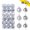 Silver, variant on 36p Christmas Alien Ball Pendant Christmas Tree Decoration Pendant Set Christmas Ball Festival Decoration Scene Arrangement