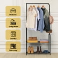 thumbnail image 3 of Heavy Duty Clothing Garment Rack Storage Shelves Closet Clothing Rack, 3 of 10
