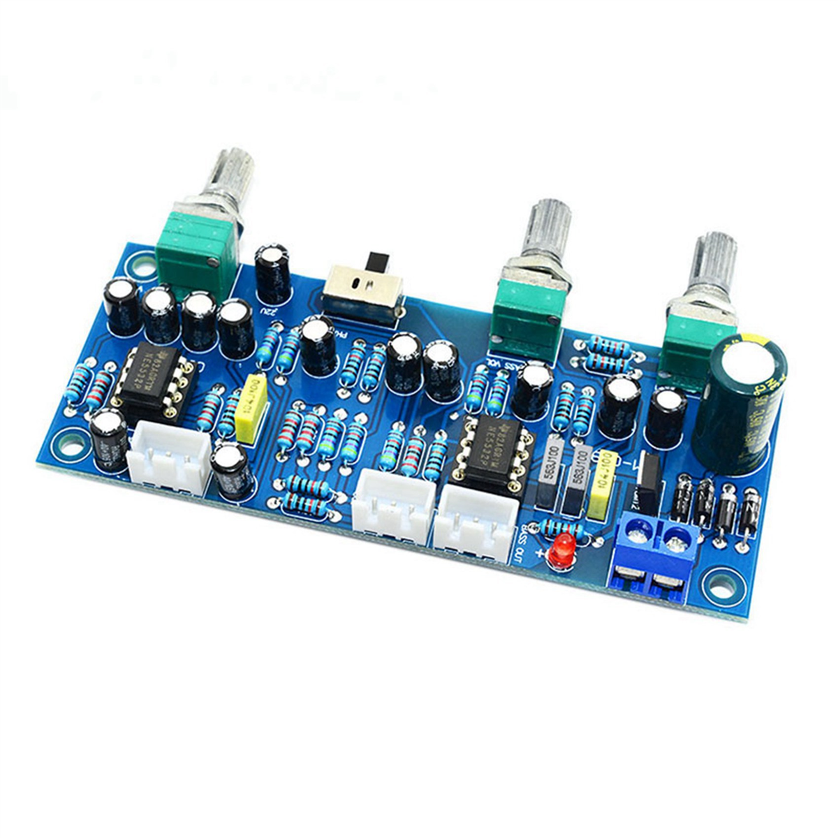 3X 2.1 Channel Subwoofer Preamp Board Low Pass Filter Pre-Amp Amplifier Board Ne5532 Low Pass Filter Preamplifier