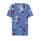 thumbnail image 4 of Blusas de Manga Corta para las Mujeres Impresas Cuello Redondo Casual Top, Blusa de Algodón de Imitación para el Hogar Y Diario, 4 of 5