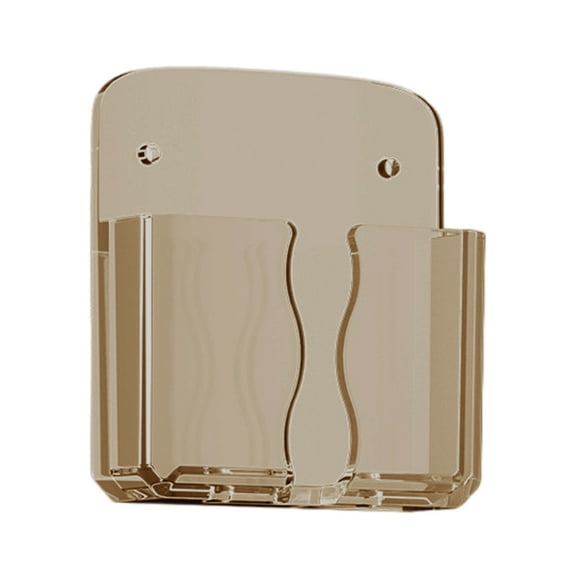 Clear Wall Phone Holder No Drill Required for Smartphones with Remote Organizers