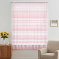 thumbnail image 3 of Pink Stripe Sheer Curtains 45 Inches Long, Abstract Art Modern Vertical Striped Light Filering Curtains, Breathable Simi Curtain Privacy Drapes for Kitchen Bathroom Lightweight Small Window Treatment, 3 of 9