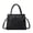 black, variant on Genuine Leather Tote Bag, Women's Croc Embossed Trapezoid Shoulder Crossbody Purse