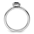 thumbnail image 6 of Auriga Fine Jewelry 925 Sterling Silver Cushion Cut Created Sapphire Ring for Women Size- 6, 6 of 6
