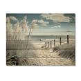 thumbnail image 3 of Designart "Dreams Path Beach Seascape II" Nautical & Beach Print on Natural Pine Wood, 3 of 5
