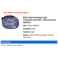 thumbnail image 2 of Right Daytime Running Light - Compatible with 2005 - 2008 Chevy Uplander 2006 2007, 2 of 2