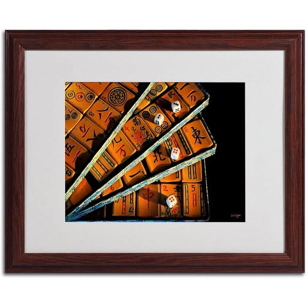 Trademark Fine Art "Mad For Mahjong" by Lois Bryan, Wood Frame
