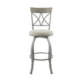thumbnail image 6 of Powell Roselyn 30" Indoor Round Metal Swivel Bar Stool, Pewter, 6 of 11