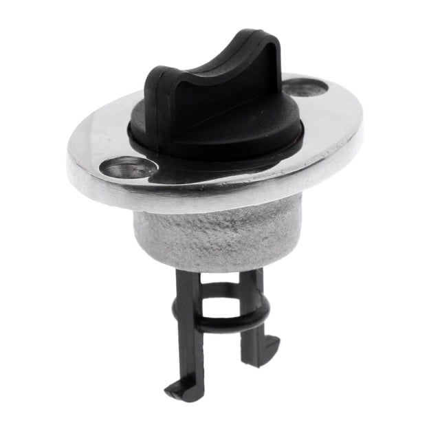 Barco Garboard Hull Tapón de drenaje de rosca 1 Plástico para Yate Kayak Canoa Universal, Negro + Plata shamjiam Tapón de drenaje del barco