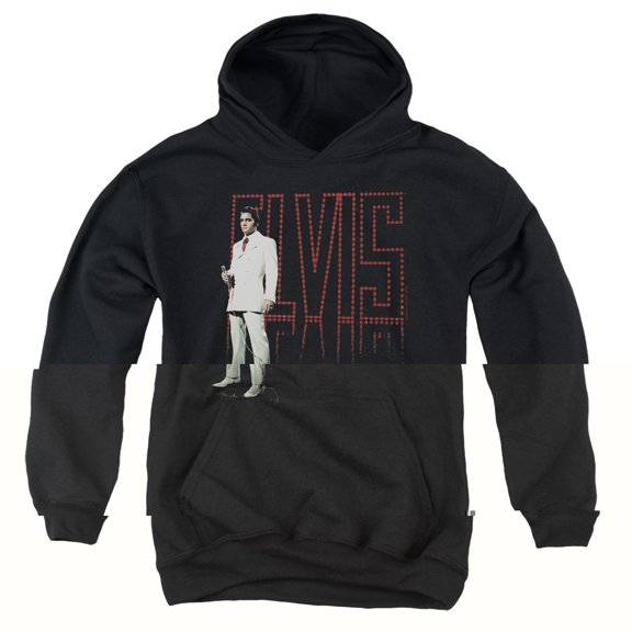 Elvis Presley White Suit Youth Pullover Hoodie Sweatshirt Black