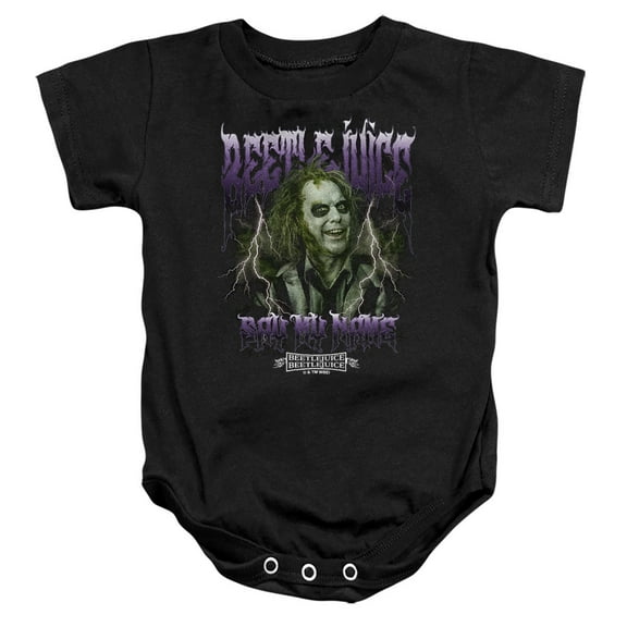 Beetlejuice Beetlejuice Band Unisex Infant Snap Suit for Baby, Black, X-Large
