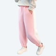 thumbnail image 2 of zbxnLI Kid's Cotton Sweatpants Elastic Waist Sports Joggers Pants Fashion Loose Casual Sweat Pants with Pockets, 2 of 5