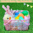 thumbnail image 4 of Paquete de 6 cestas de Pascua TURNMEON con césped para niños pequeños de plástico, 4 of 6