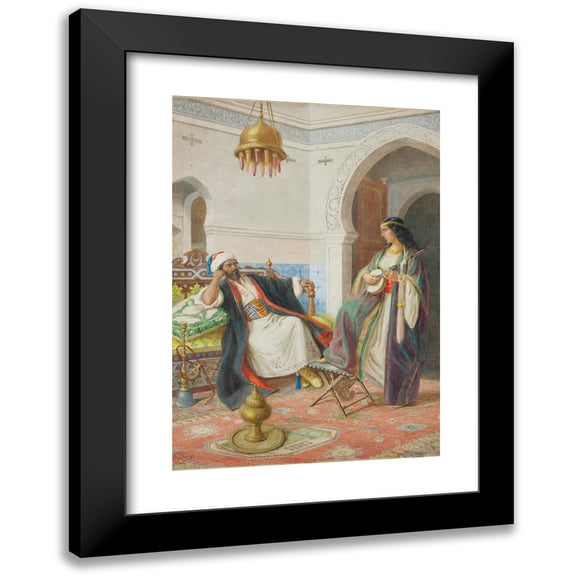 Achille Buzzi 11x14 Black Modern Framed Museum Art Print Titled - In the Harem
