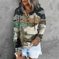 thumbnail image 2 of Sweat à Capuche d'Hiver pour Femmes, Pull de Mode Mi-Long, Blouse Ample Imprimée de Noël, Pull de Noël, Cardigan à Col Rond Chaud, 2 of 4