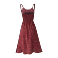 thumbnail image 6 of Sngxgn Women Full Slips Sexy Chemise V Neck Straight Dress(Wine,M), 6 of 8