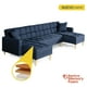 thumbnail image 2 of Sala Modular Doble Chaise Makora Travis con Memory Foam Color Azul Lino Respaldo Reclinable de 3 Posiciones, 2 of 7
