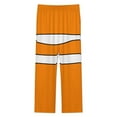 thumbnail image 4 of Clownfish Pattern Orange White Womens Pyjamas Set Button Up Pyjamas Womens with Long Sleeve Top And Wide Leg Pants V-neck Loungewear Sets, 4 of 9