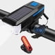 thumbnail image 1 of Luces solares recargables para bicicleta, luces nocturnas ultrabrillantes para bicicleta, luz delantera y trasera con timbre eléctrico, fáciles de instalar, resistentes al agua, para carretera, 1 of 4