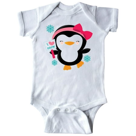 

Inktastic Penguin Girl Snowflakes Gift Baby Girl Bodysuit