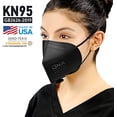 thumbnail image 3 of BNX KN95 Black Face Masks (50-Pack), (Earloop) (Model: E95), 3 of 7