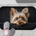 thumbnail image 2 of 1pc Yorkshire Terrier Absorbent Non-Slip Bathroom Thickened Flannel Rug Decor,Soft,Quick Drying,Suitable For Indoor/outdoor Use,Bathrooms,Bedrooms,Kitchens,Terrace,Laundry Rooms,16"x24", 2 of 9