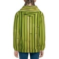 thumbnail image 6 of Naloa Green Bamboo Fence Teenage Zipper Hoodie, Long Sleeve Zip Up Hoodies Casual Jackets Tops for 7-12 Years-Small, 6 of 6