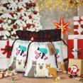 thumbnail image 6 of Rocae Pet Care Grooming Print Christmas Drawstring Linen Gift Bag with Drawstrings Treat Bag Goody Present Bags for Christmas Party Favor, 6 of 8