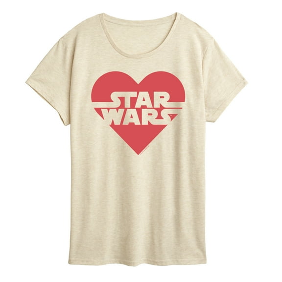 Star Wars - Valentine Heart Logo - Women's Short Sleeve Graphic T-Shirt
