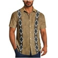 thumbnail image 2 of Jjayotai Mens George Tee Shirts, Men's Casual Short Sleeve Shirt, Vintage Bowling Shirt, Cuba Beach Summer Button Up Shirt, Graphic Tees for Men, 2 of 6